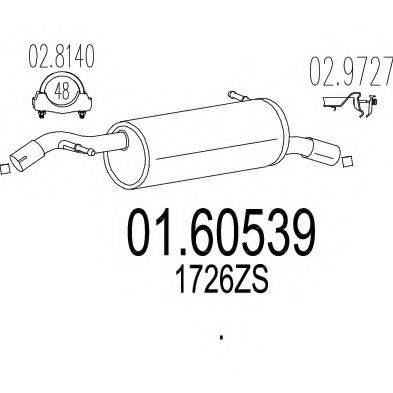 MTS 0160539 Глушник вихлопних газів кінцевий