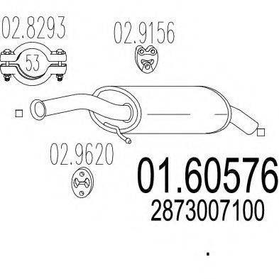 MTS 0160576 Глушник вихлопних газів кінцевий