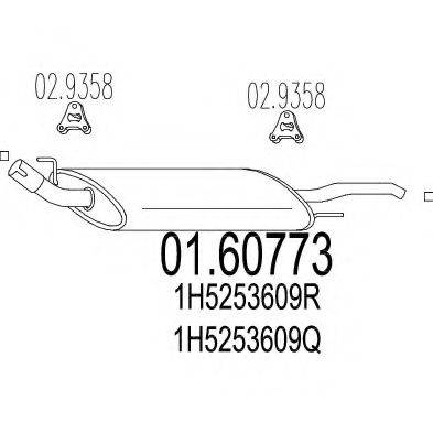 MTS 0160773 Глушник вихлопних газів кінцевий