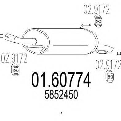 MTS 0160774 Глушник вихлопних газів кінцевий