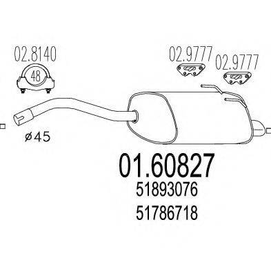 MTS 0160827 Глушник вихлопних газів кінцевий