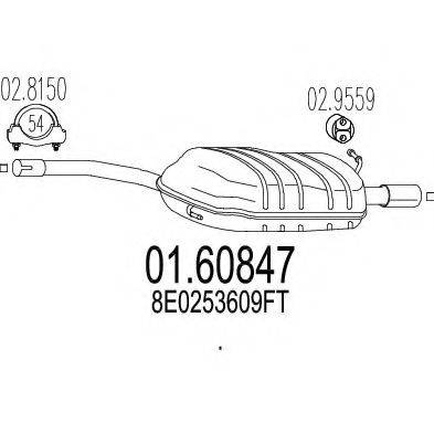 MTS 0160847 Глушник вихлопних газів кінцевий