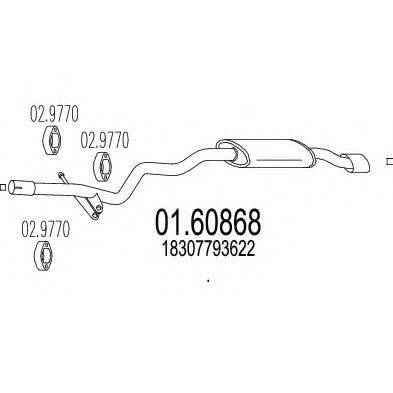 MTS 0160868 Глушник вихлопних газів кінцевий