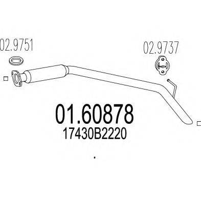 MTS 0160878 Глушник вихлопних газів кінцевий