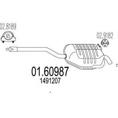 MTS 0160987 Глушник вихлопних газів кінцевий