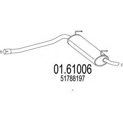 MTS 0161006 Глушник вихлопних газів кінцевий