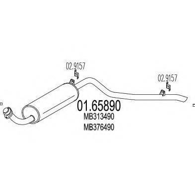 MTS 0165890 Глушник вихлопних газів кінцевий