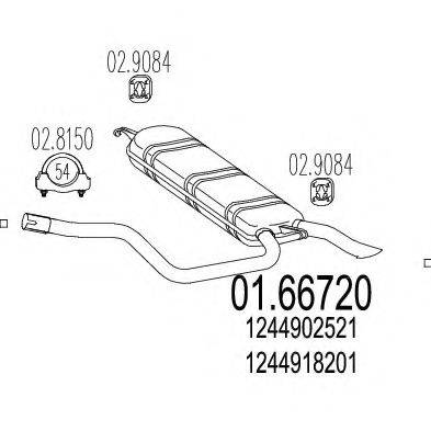 MTS 0166720 Глушник вихлопних газів кінцевий