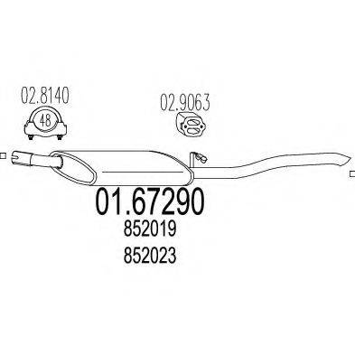 MTS 0167290 Глушник вихлопних газів кінцевий