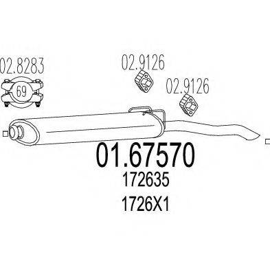 MTS 0167570 Глушник вихлопних газів кінцевий