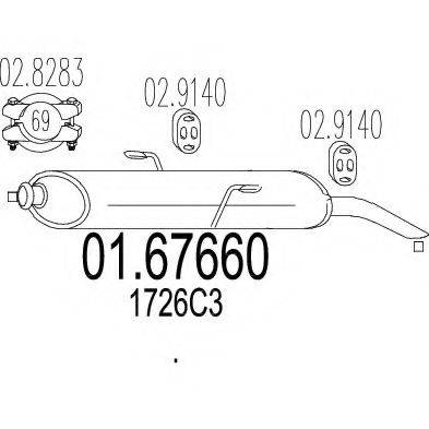 MTS 0167660 Глушник вихлопних газів кінцевий