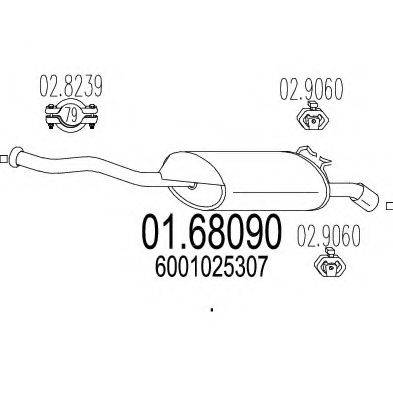 MTS 0168090 Глушник вихлопних газів кінцевий