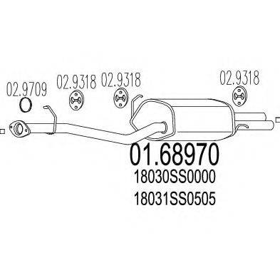 MTS 0168970 Глушник вихлопних газів кінцевий