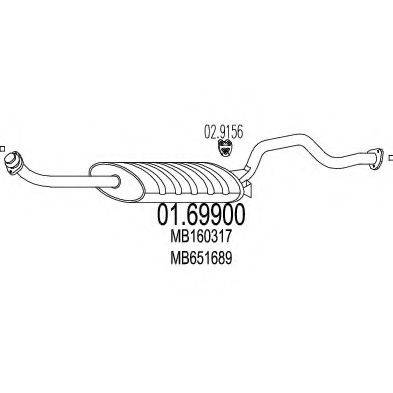 MTS 0169900 Глушник вихлопних газів кінцевий