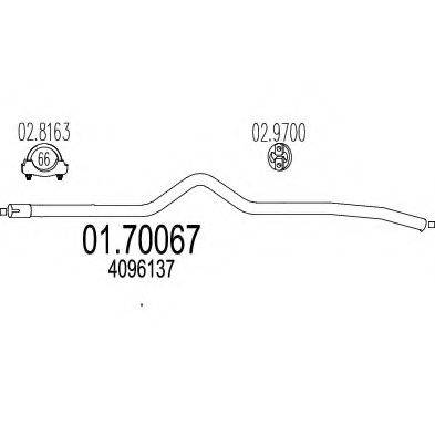 MTS 0170067 Труба вихлопного газу