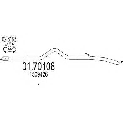 MTS 0170108 Труба вихлопного газу