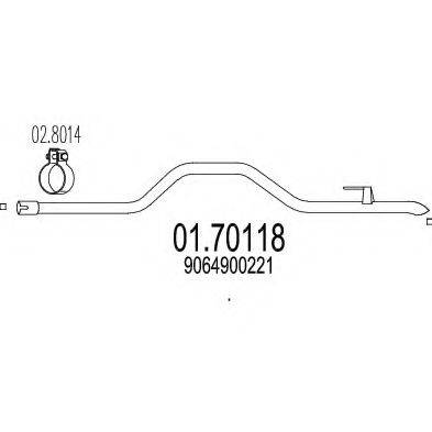 MTS 0170118 Труба вихлопного газу