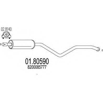 MTS 0180590 Середній глушник вихлопних газів