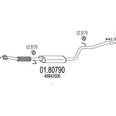 MTS 0180790 Середній глушник вихлопних газів