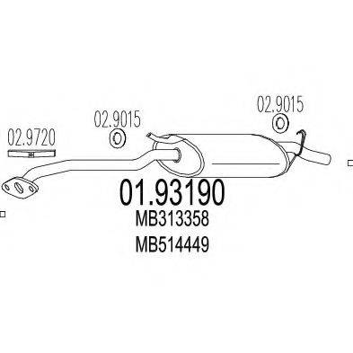 MTS 0193190 Глушник вихлопних газів кінцевий