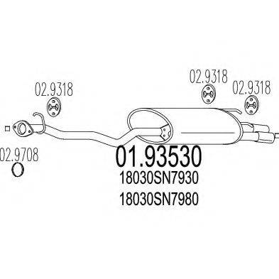 MTS 0193530 Глушник вихлопних газів кінцевий