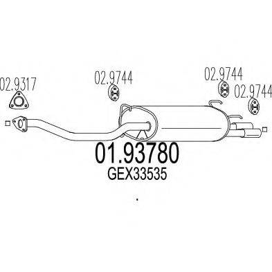 MTS 0193780 Глушник вихлопних газів кінцевий