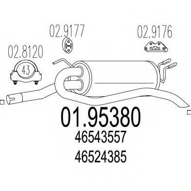MTS 0195380 Глушник вихлопних газів кінцевий