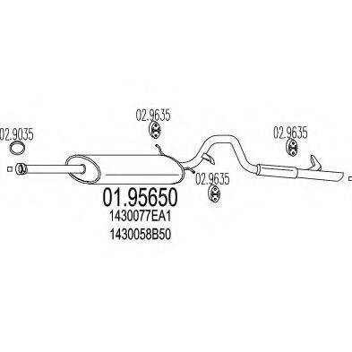 MTS 0195650 Глушник вихлопних газів кінцевий