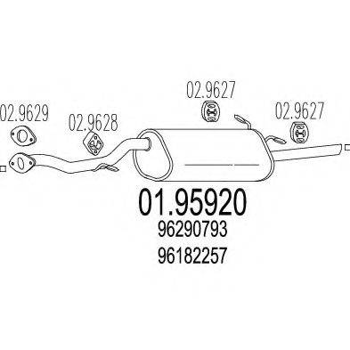 MTS 0195920 Глушник вихлопних газів кінцевий