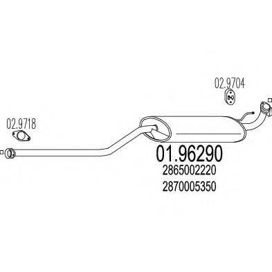 MTS 0196290 Глушник вихлопних газів кінцевий