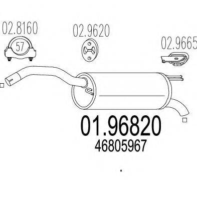 MTS 0196820 Глушник вихлопних газів кінцевий