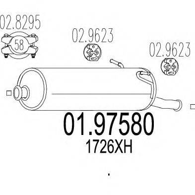 MTS 0197580 Глушник вихлопних газів кінцевий