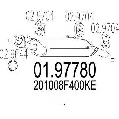 MTS 0197780 Глушник вихлопних газів кінцевий
