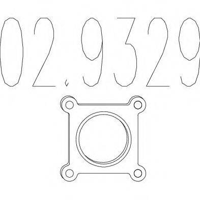 MTS 029329 Прокладка, труба вихлопного газу
