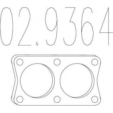 MTS 029364 Прокладка, труба вихлопного газу