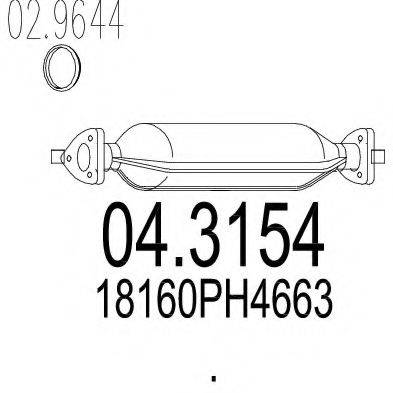 MTS 043154 Каталізатор
