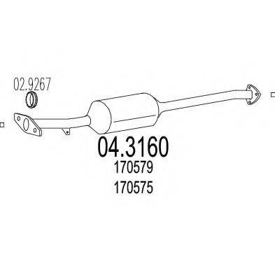 MTS 043160 Каталізатор