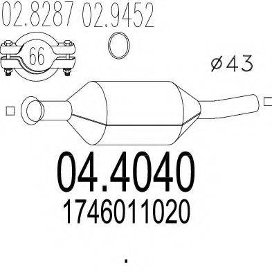 MTS 044040 Каталізатор