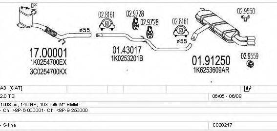 MTS C020217000581 Система випуску ОГ