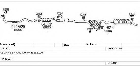 MTS C100011012715 Система випуску ОГ