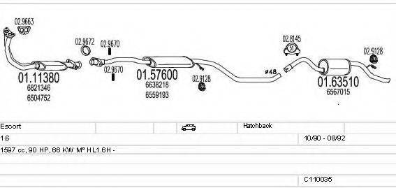 MTS C110035003736 Система випуску ОГ