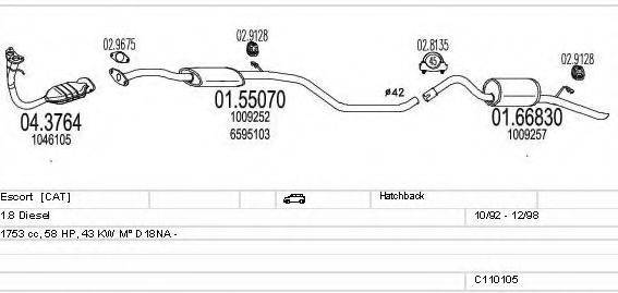 MTS C110105003812 Система випуску ОГ