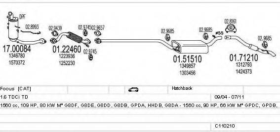 MTS C110210003926 Система випуску ОГ