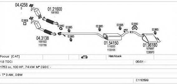 MTS C110599007702 Система випуску ОГ