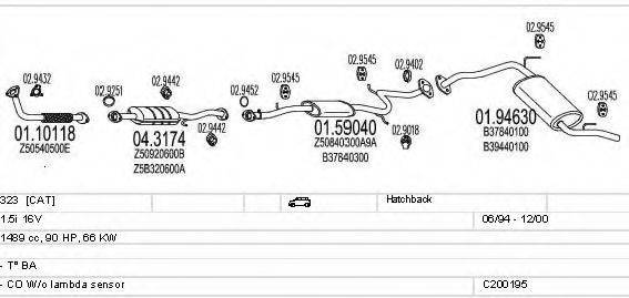 MTS C200195002555 Система випуску ОГ