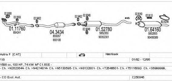 MTS C250046005047 Система випуску ОГ