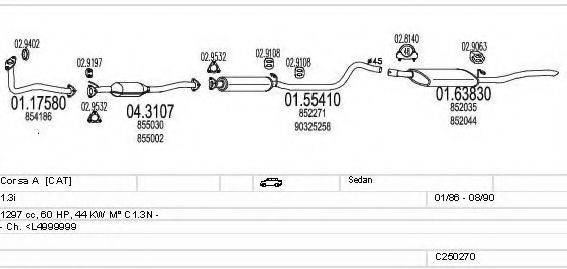 MTS C250270005405 Система випуску ОГ