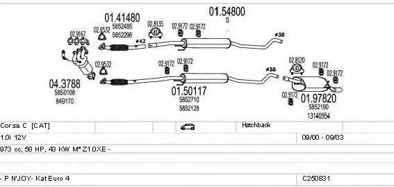 MTS C250831005017 Система випуску ОГ