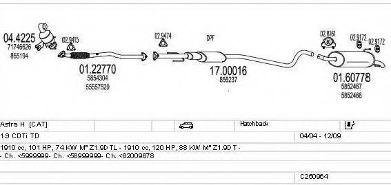 MTS C250964011470 Система випуску ОГ