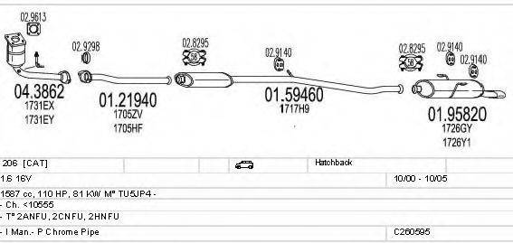 MTS C260595005891 Система випуску ОГ